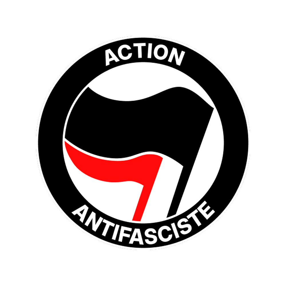 Lot de 50 stickers Action Anifasciste rond