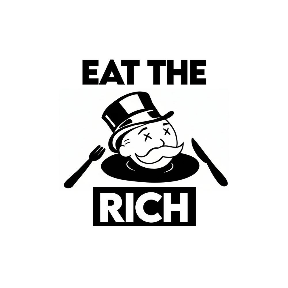 Lot de 50 stickers Eat the rich